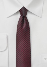 Dark Port Red Skinny Tie