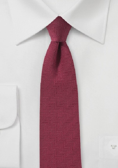 Herringbone Tie in Rosewood