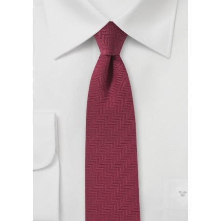 Herringbone Tie in Rosewood