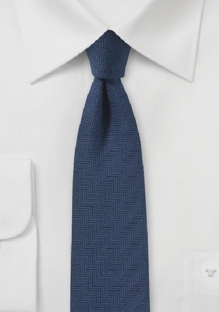 Slate Blue Herringbone Tie