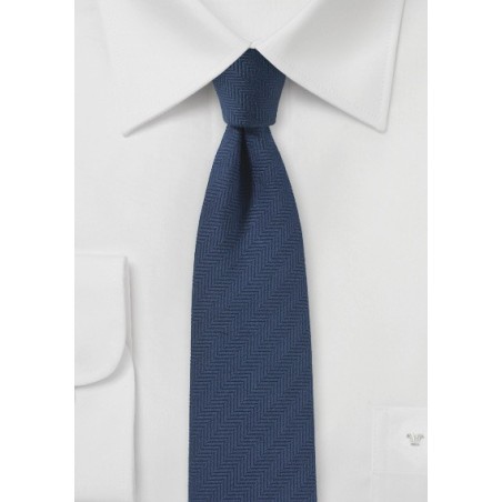 Slate Blue Herringbone Tie