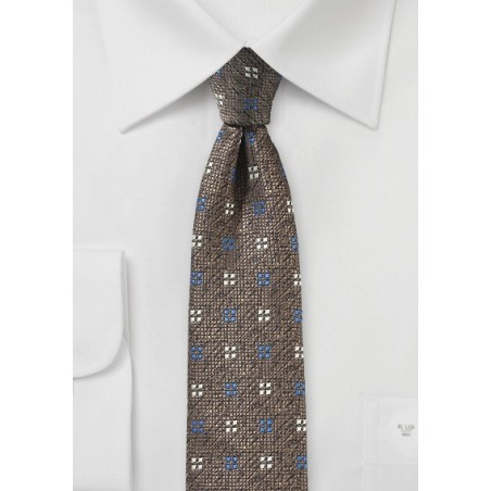 Tobacco Tie with Geometric Design