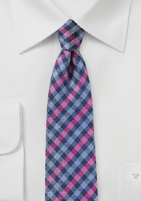 Multicolored Gingham Check Tie
