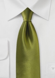 Moss Green Satin Silk Tie