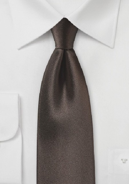 Dark Chocolate Solid Silk Tie