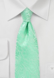 XL Paisley Tie in Spring Bud