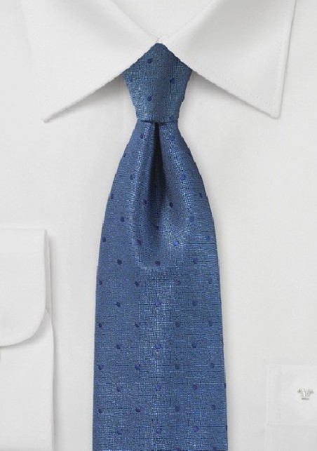 Indigo Textured Polka Dot Tie