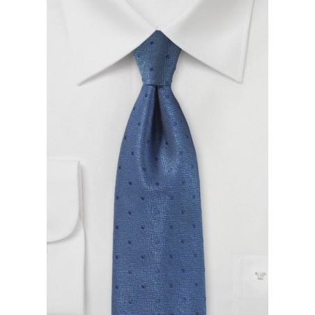 Indigo Textured Polka Dot Tie