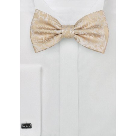 Champaign Wedding Paisley Bow Tie