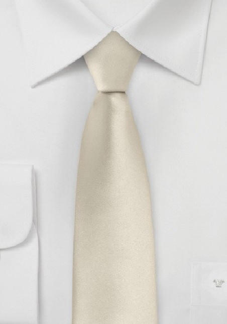 Solid Skinny Tie in Champagne