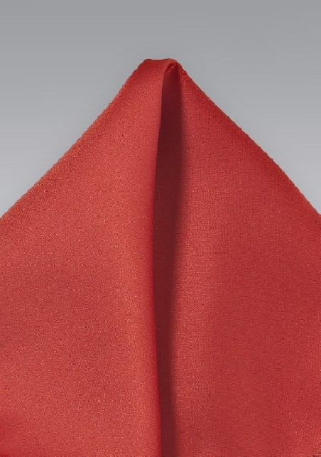 Dark Orange Mens Pocket Square