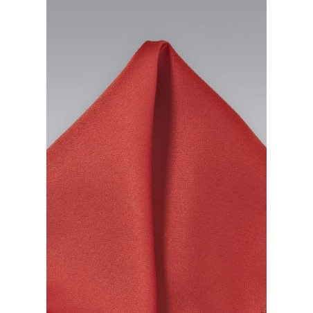 Dark Orange Mens Pocket Square