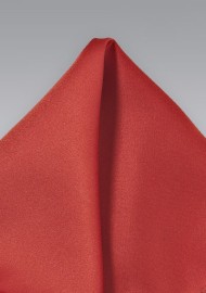 Dark Orange Mens Pocket Square