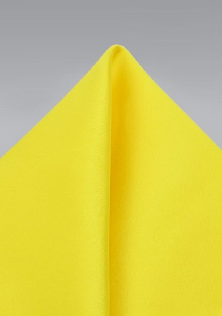 Canary Yellow Mens Pocket Square