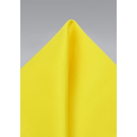 Canary Yellow Mens Pocket Square