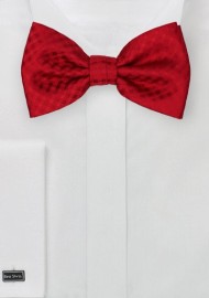 Solid Gingham Check Bow Tie in Red