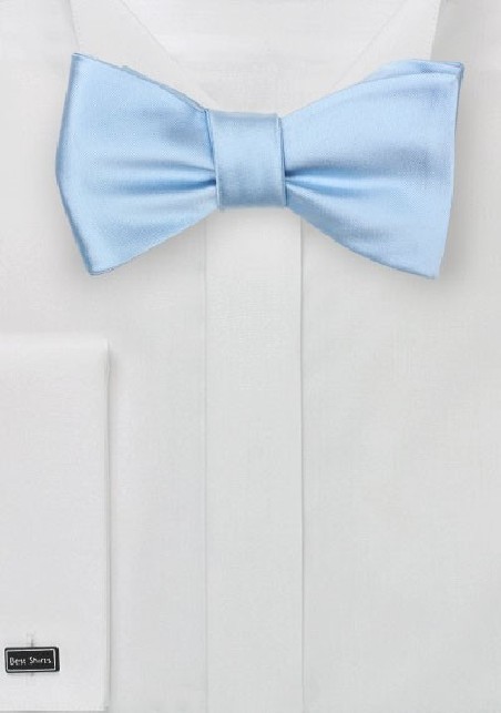 Light Blue Self Tied Bow Tie