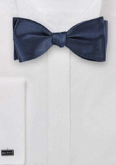 Classic Navy Self Tied Bow Tie