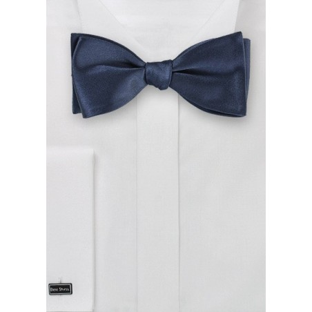 Classic Navy Self Tied Bow Tie