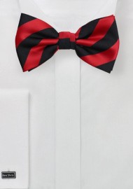 Striped Bow Tie in Black and Red
