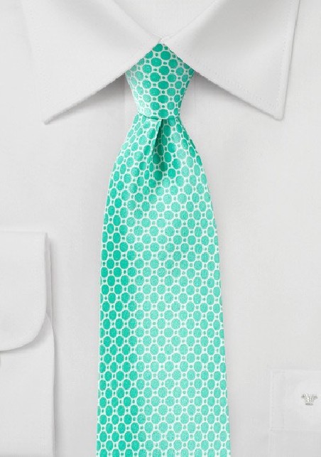 Satin Silk Tie in Aqua Blue