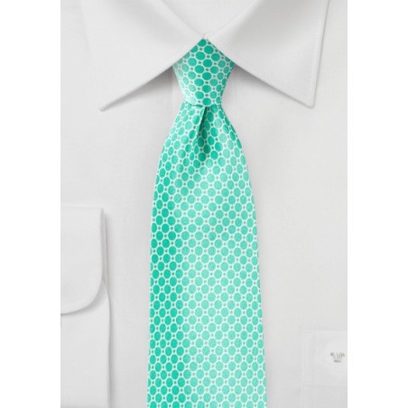 Satin Silk Tie in Aqua Blue