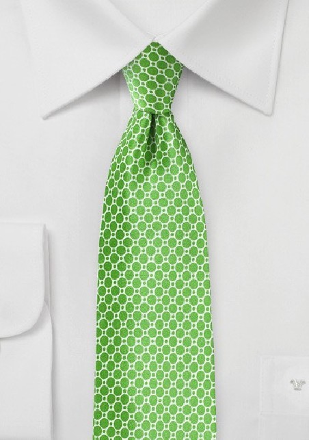 Designer Silk Tie in Kelly Green