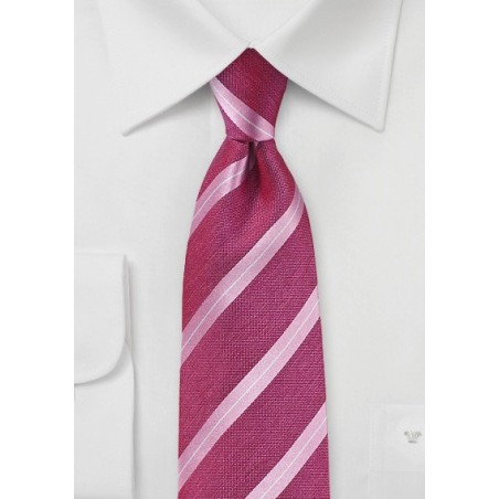 Flamingo Pink Designer Silk Tie