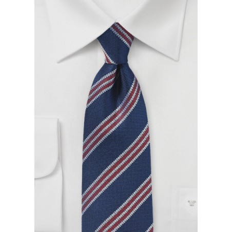 Coarse Weave British Striped Tie