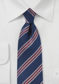 Coarse Weave British Striped Tie