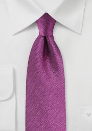 Herringbone Silk Tie in Magenta