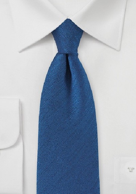 Vintage Textured Tie in Nautical Blue