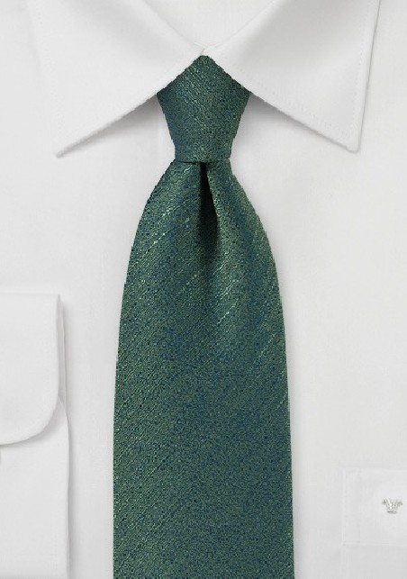 Vintage Textured Tie in Pine Green