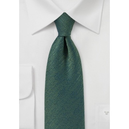 Vintage Textured Tie in Pine Green