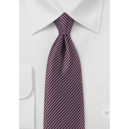Stripe Tie in Mauve, Burgundy, and Black