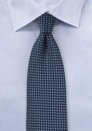 Navy and Light Blue Geometric Tie