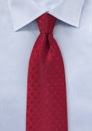 Shiny Woven Mens Tie in Red