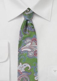 Paisley Summer Tie in Aspen Green