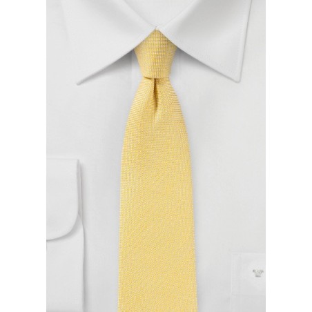 Linen Summer Tie in Banana Cream