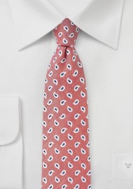 Summer Paisley Tie in Shell Pink