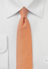 Solid Linen Tie in Nectarine