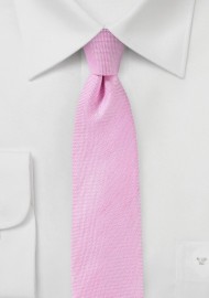 Begonia Pink Skinny Linen Tie