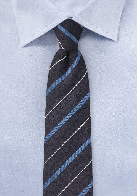 BlackBerry Purple Striped Skinny Tie