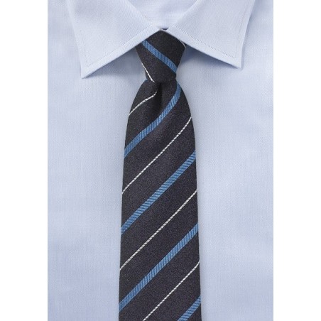 BlackBerry Purple Striped Skinny Tie