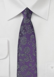 Indigo Purple Floral Tie