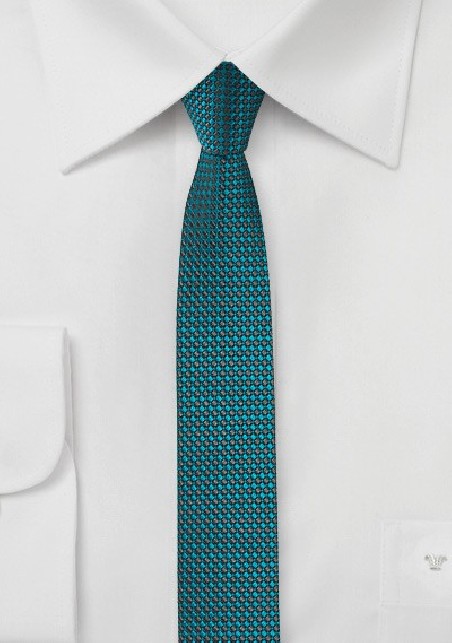 Coral Blue Super Skinny Tie