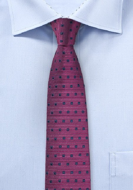 Grape Colored Square Design Tie