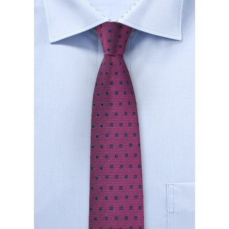 Grape Colored Square Design Tie