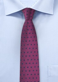 Grape Colored Square Design Tie