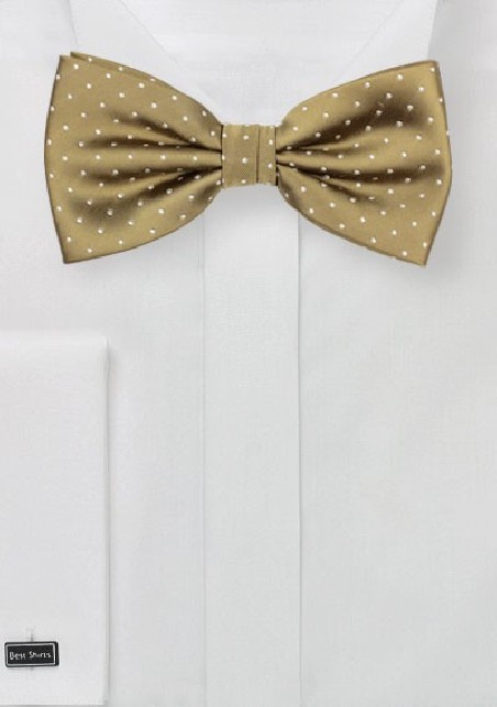 Buddha Gold Polka Dot Bow Tie